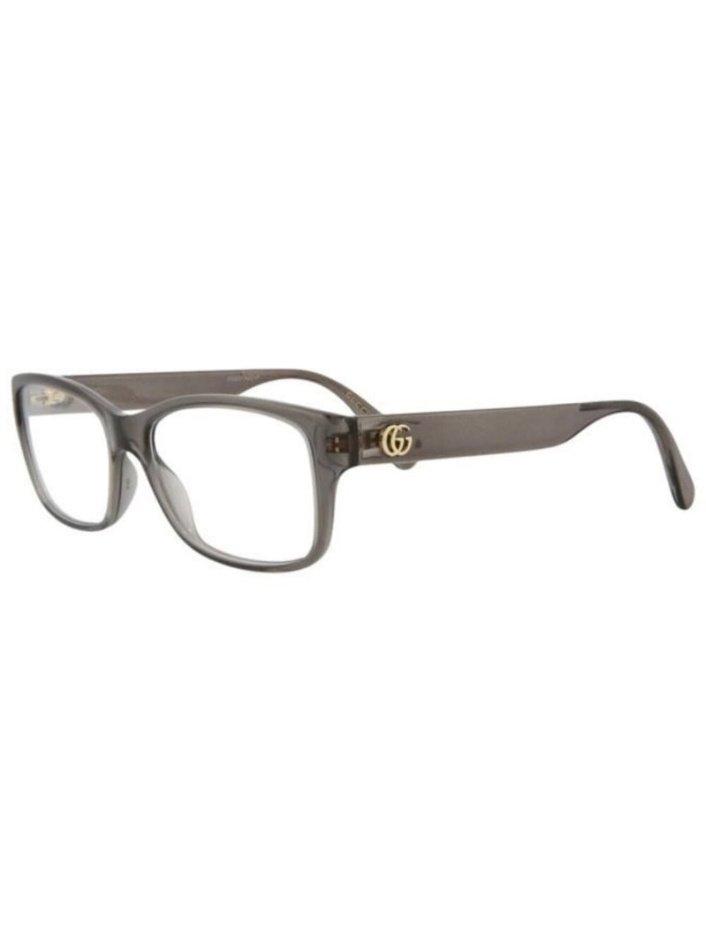 New Gucci Womens Square/Rectangle Grey Grey Transparent Fashion Designer Eyeglas